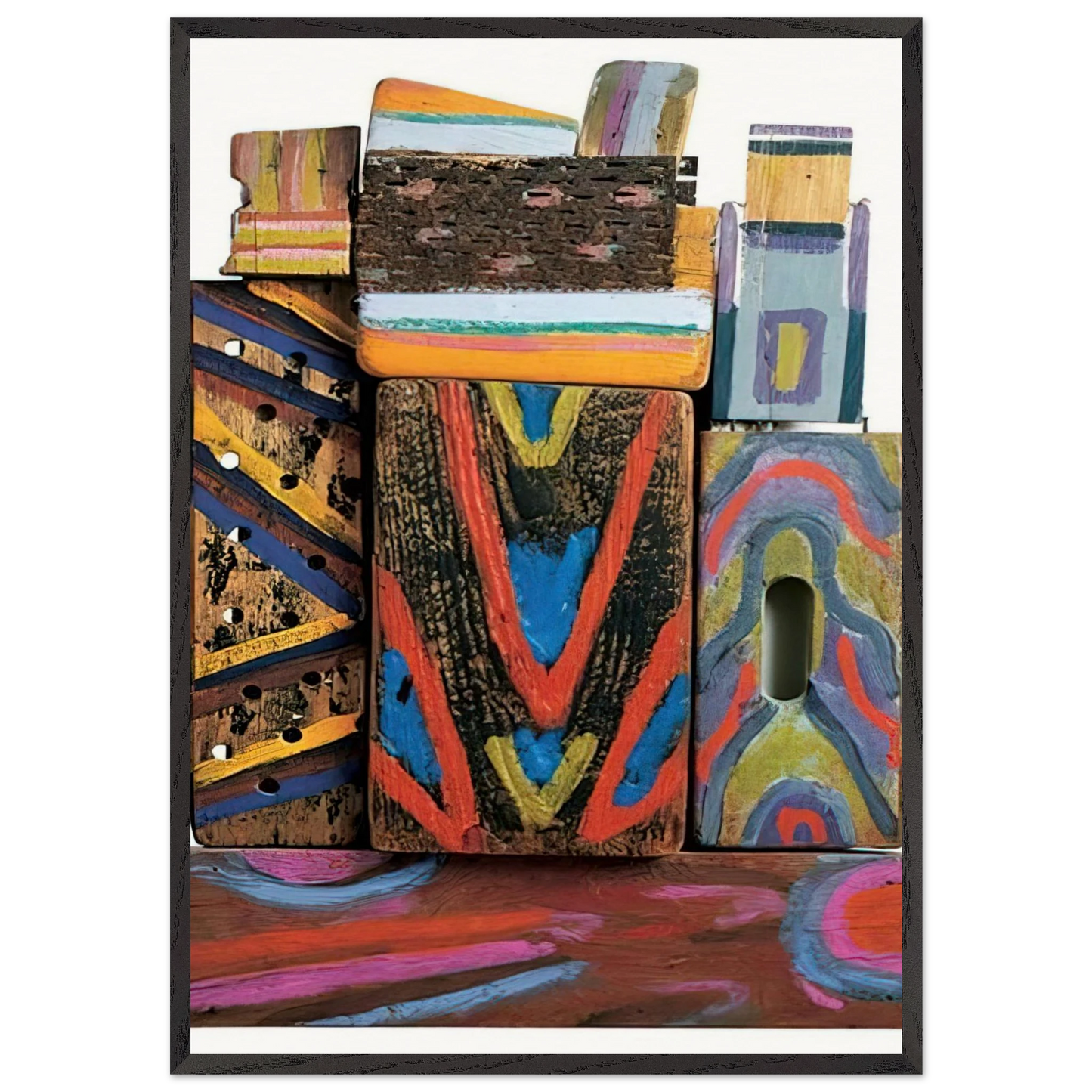 Totem Materia-R - 1980 - Betty Parsons 70x100 cm / 28x40 inches Framed Art Print – Black Wooden Frame