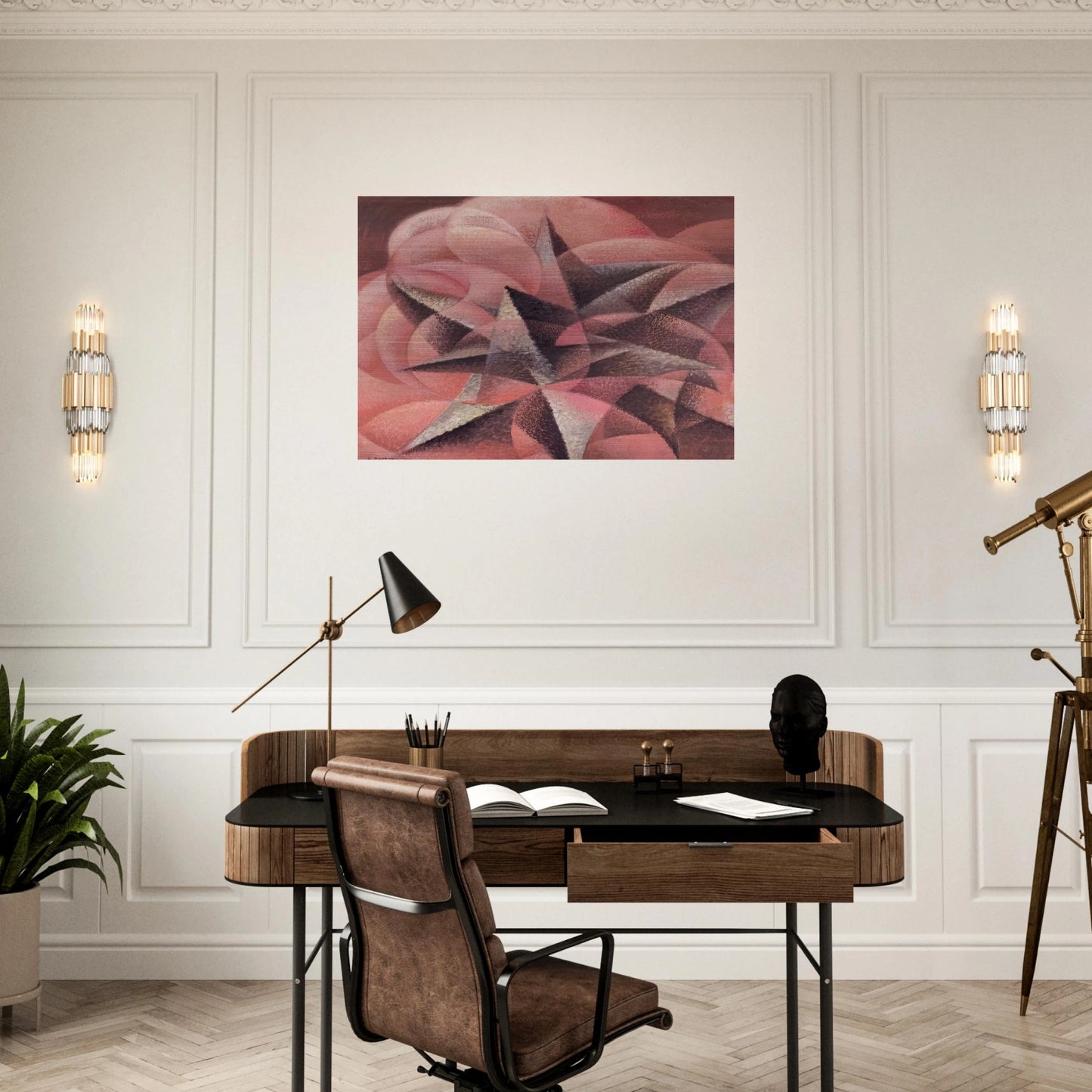 Armonie di forme contrarie - 1935 - Gerardo Dottori Brushed Aluminum Print - 70x100 cm / 28x40 inches | Gerardo Dottori Aluminum Print | Gerardo Dottori Prints