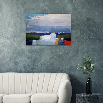 Paysage du midi - Art Informel - Nicolas de Stael Brushed Aluminum Print - 70x100 cm / 28x40 inches | Nicolas de Stael Aluminum Print | Nicolas de Stael Prints