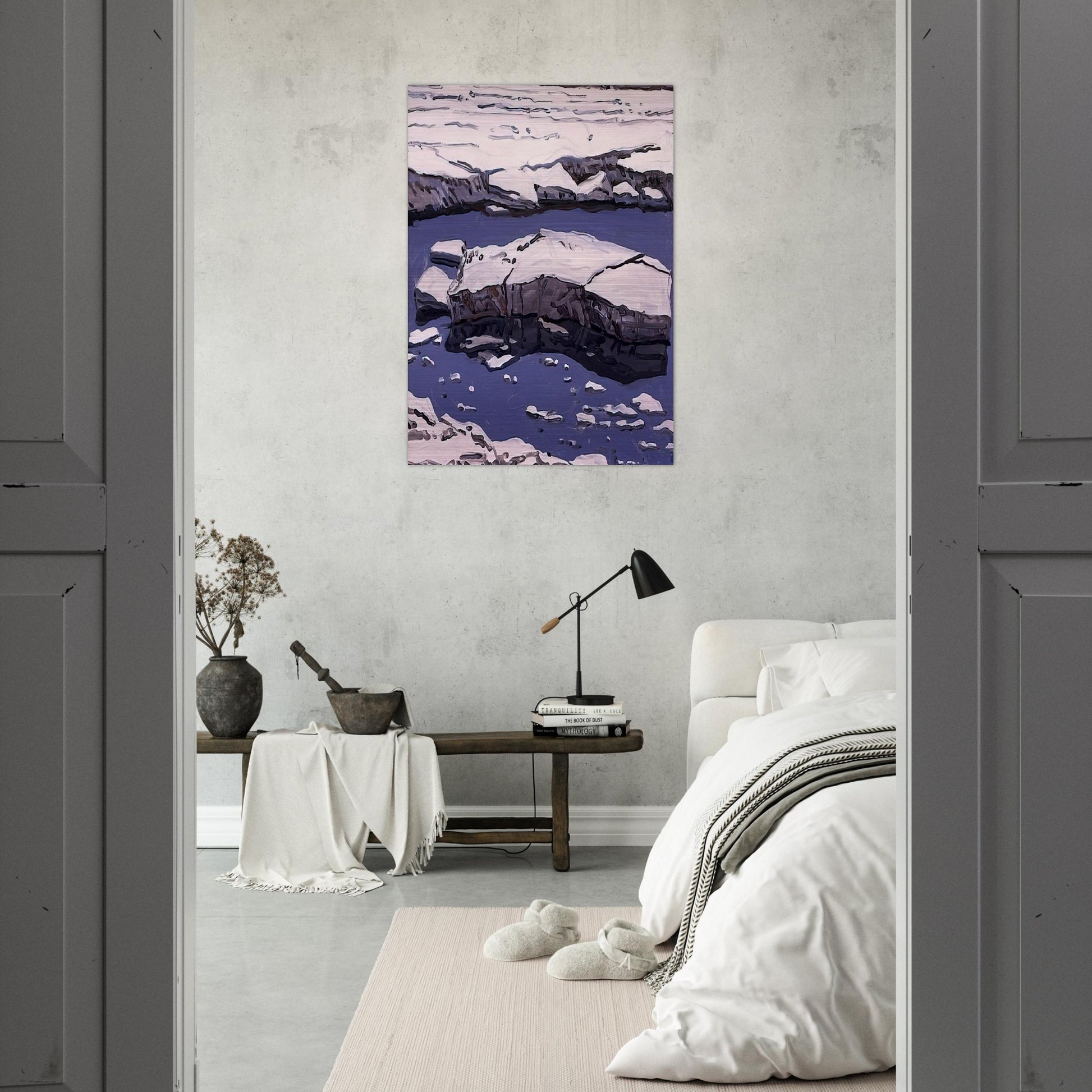 Study for Ice Flow, Allagash - 1996 - Neil Welliver Brushed Aluminum Print - 70x100 cm / 28x40 inches | Neil Welliver Aluminum Print | Neil Welliver Prints
