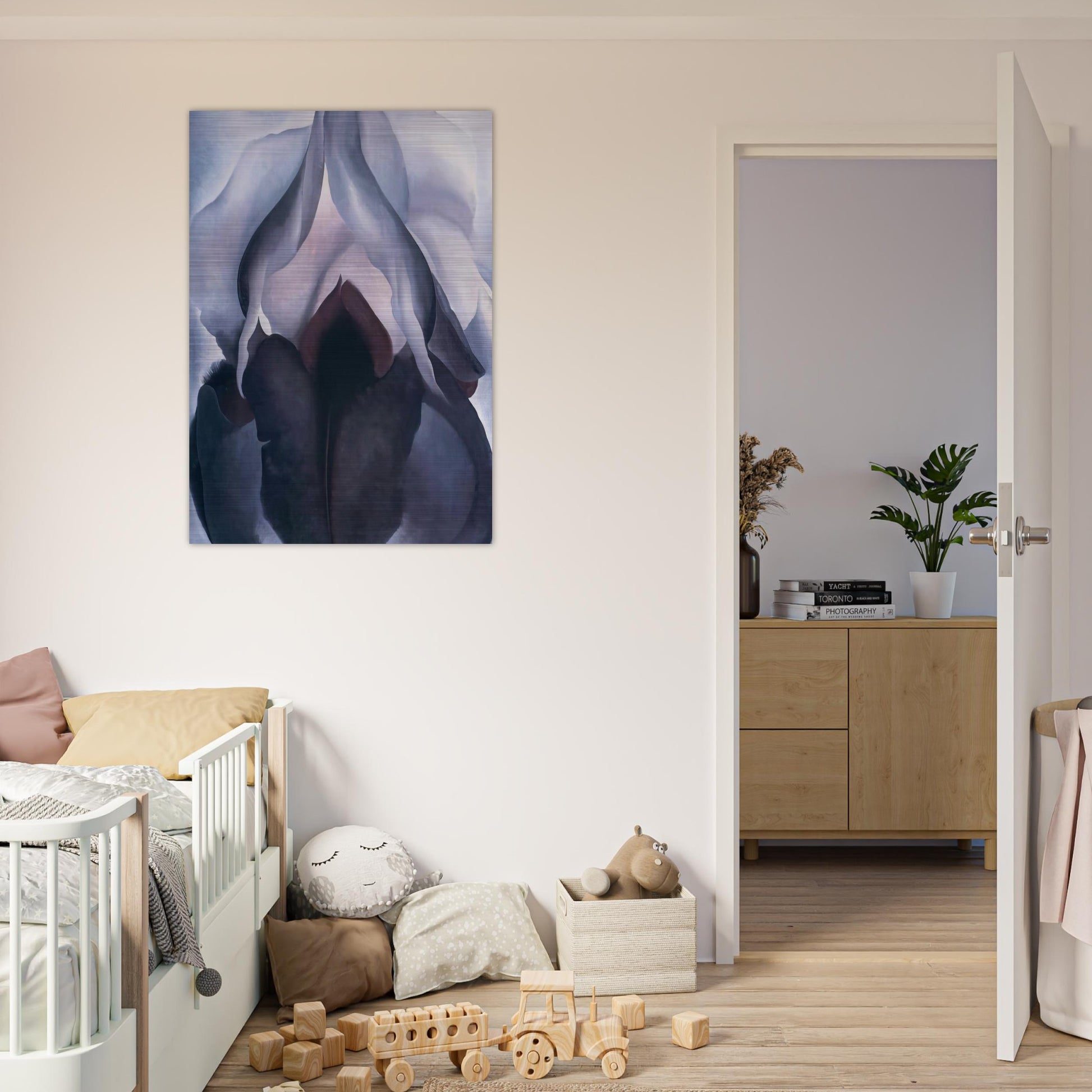 Black Iris III - Georgia O'Keeffe Brushed Aluminum Print - 70x100 cm / 28x40 inches | Georgia O'Keeffe Aluminum Print | Georgia O'Keeffe Prints