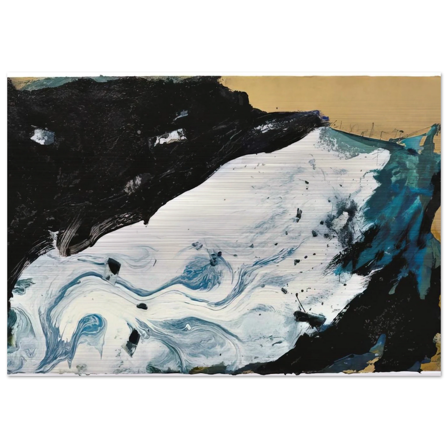 GE-21 - 1991 - Emil Schumacher Brushed Aluminum Print - 70x100 cm / 28x40 inches | Emil Schumacher Aluminum Print | Emil Schumacher Prints