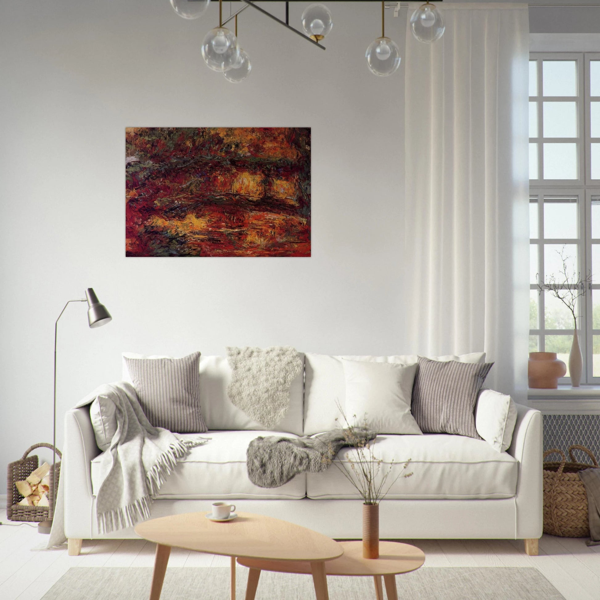 The Japanese Bridge at Giverny - claude monet Brushed Aluminum Print - 70x100 cm / 28x40 inches | claude monet Aluminum Print | claude monet Prints