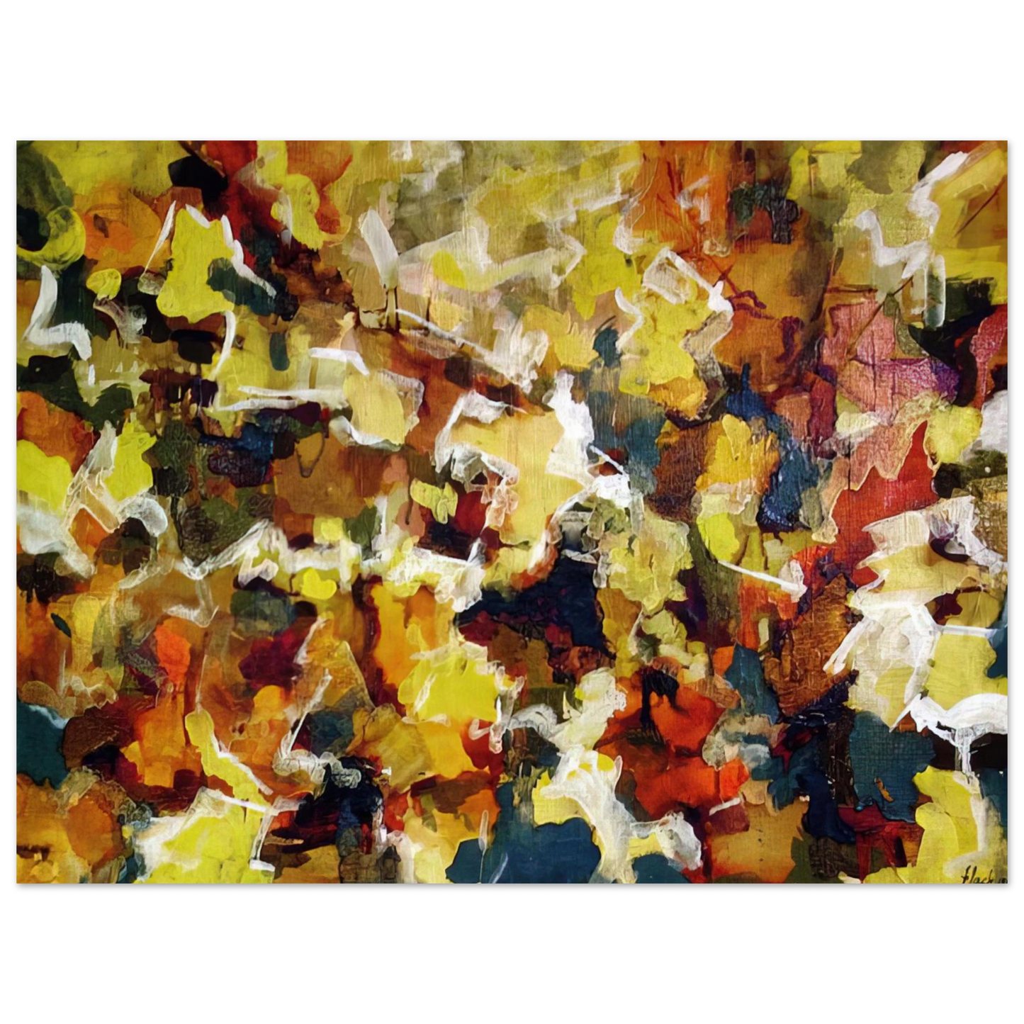 Audrey Flack - ABSTRACT EXPRESSIONIST AUTUMN SKY 1953  75x100 cm / 30x40inches Fine Art Poster