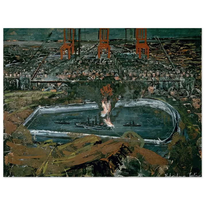 Anselm Kiefer - OPERATION SEA LION 1975  75x100 cm / 30x40inches Fine Art Poster