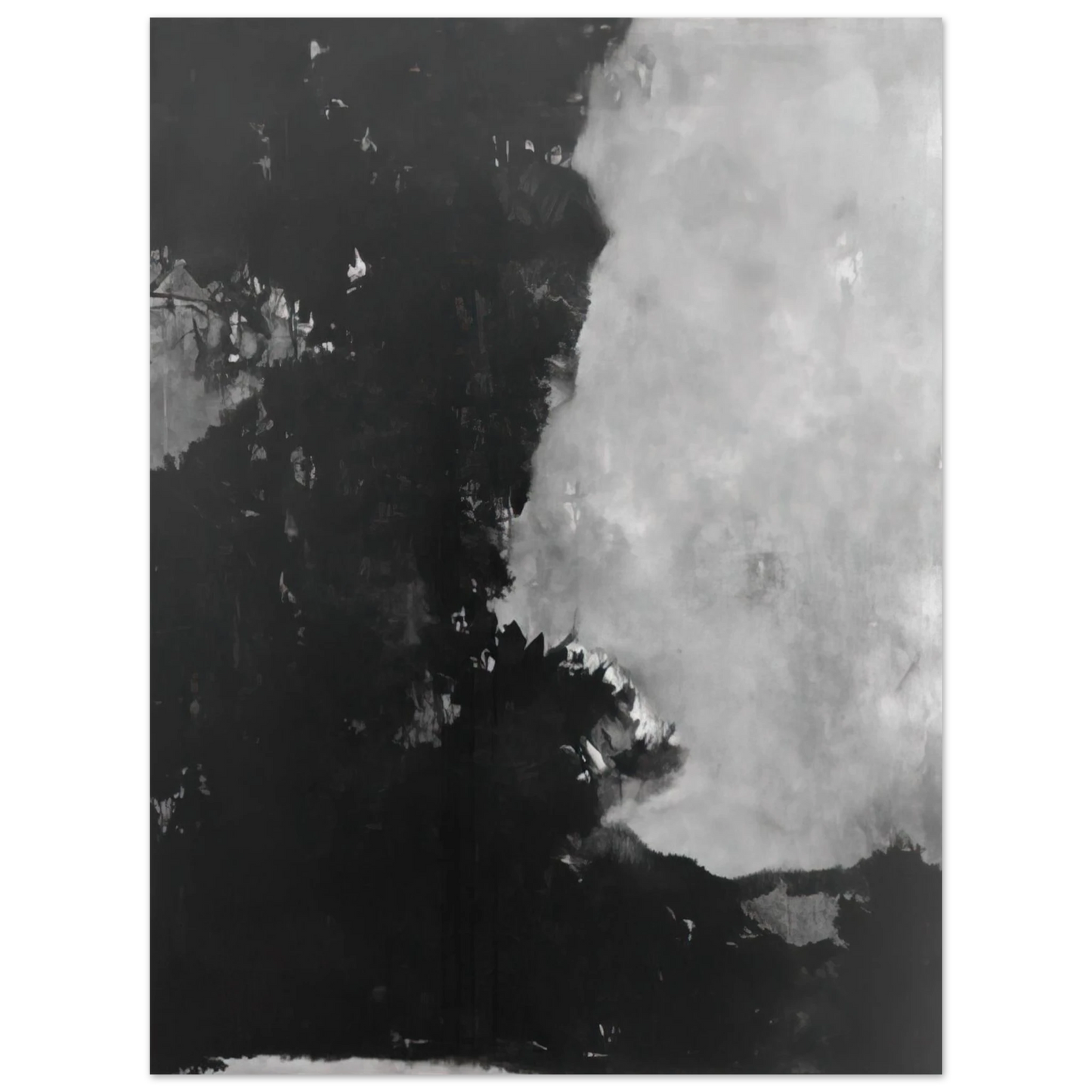 Edward Corbett - Untitled Black Painting - 1950  75x100 cm / 30x40inches Fine Art Poster
