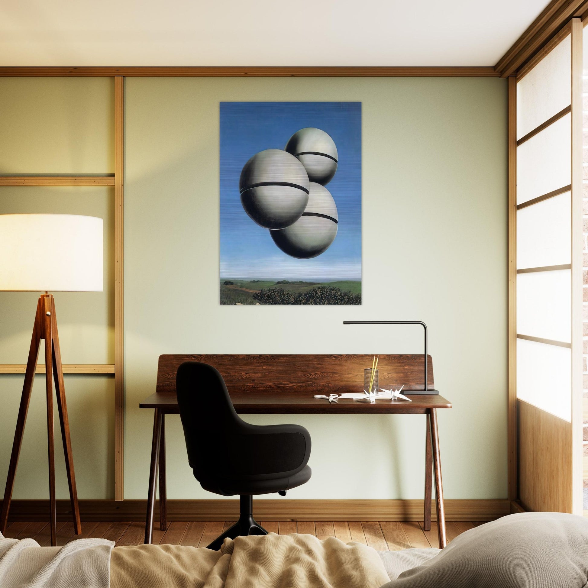 THE VOICE OF SPACE 1928 - Rene Magritte Brushed Aluminum Print - 70x100 cm / 28x40 inches | Rene Magritte Aluminum Print | Rene Magritte Prints