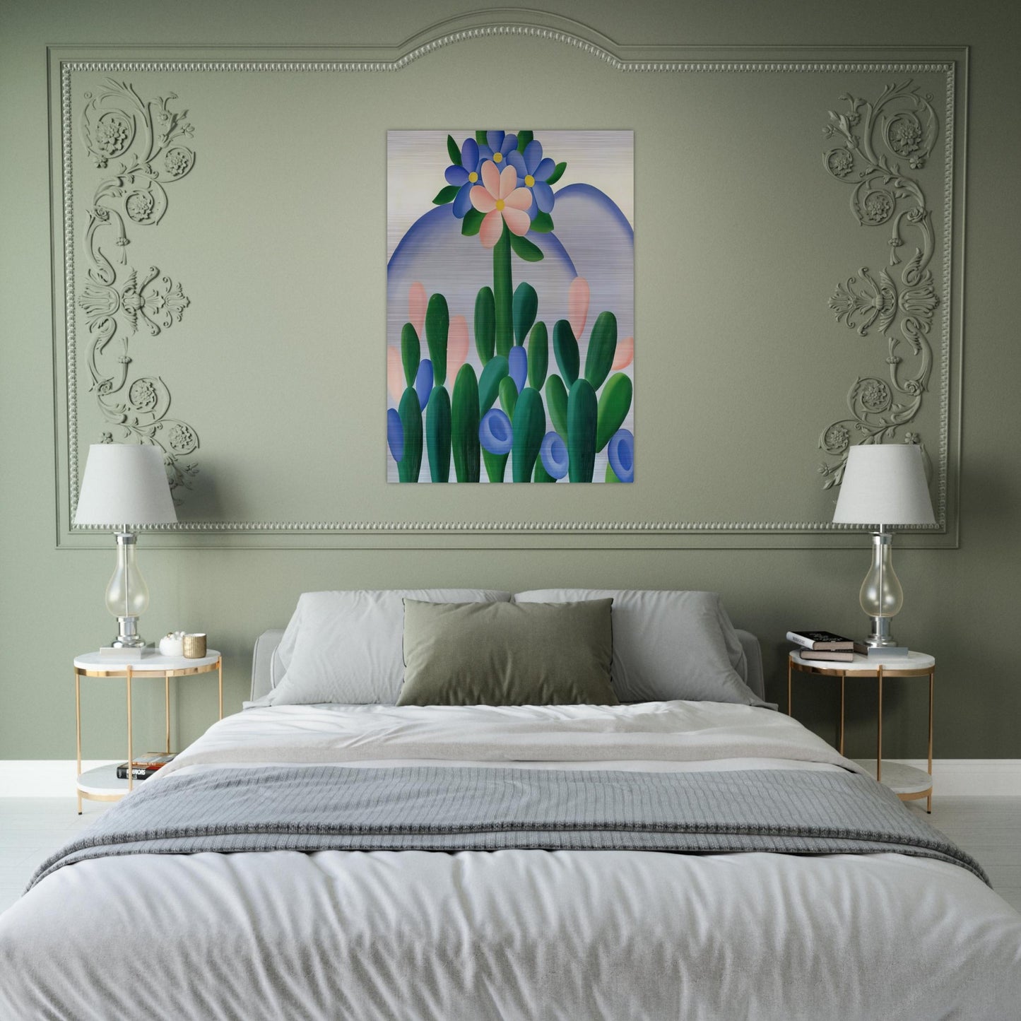 Manacá - Tarsila do Amaral Brushed Aluminum Print - 70x100 cm / 28x40 inches | Tarsila do Amaral Aluminum Print | Tarsila do Amaral Prints