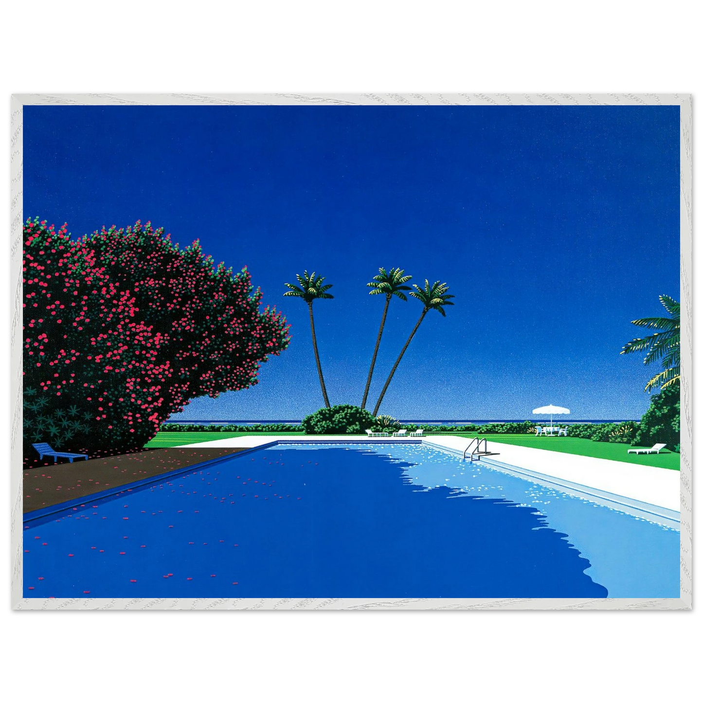 Hiroshi Nagai - Time Goes By Wall Art - 21x29.7 cm / 8x12" - Premium Wooden Framed Poster With Fine Art Paper - Black frame