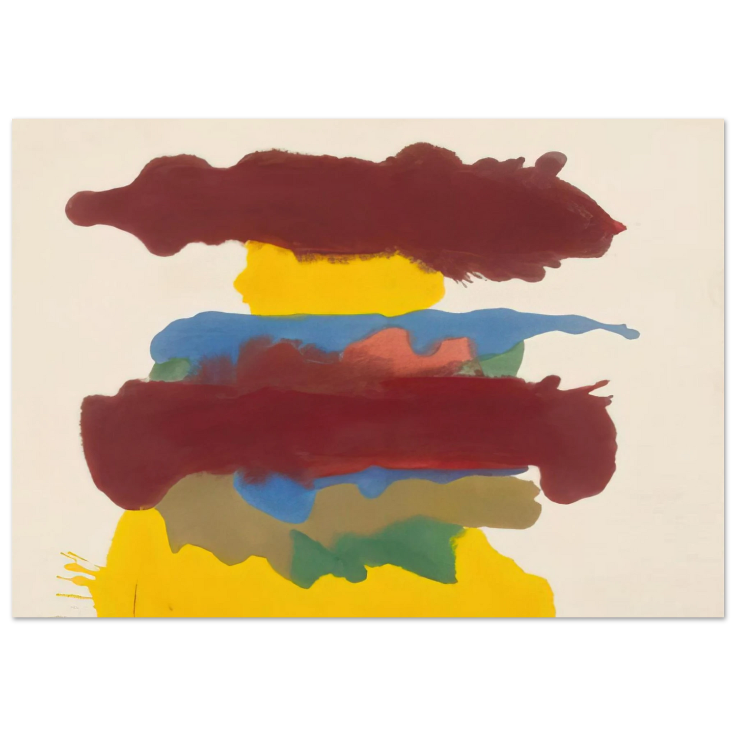 Helen Frankenthaler - Weather Change - 1963 Wall art - 13x18 cm / 5x7 inches - Fine Art Poster-canvas - -