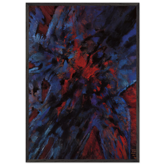 Hommage a Martin Luther King - 1968 - Alfred Manessier 70x100 cm / 28x40 inches Framed Art Print – Black Wooden Frame