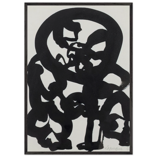 Le Pardon - 1946 - Charles Lapicque 70x100 cm / 28x40 inches Framed Art Print – Black Wooden Frame