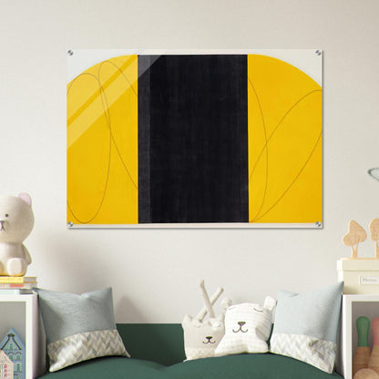 ELLOW BLACK ZONE PAINTING IV 1996 - Robert Mangold Acrylic Print - 70x100 cm / 28x40″ inches