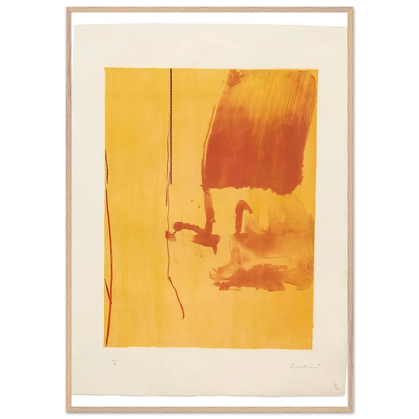 Helen Frankenthaler - Harvest - 1976 Wall art - 20x25 cm / 8x10 inches - Premium Wooden Framed Poster With Fine Art Paper-canvas - Black frame