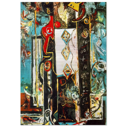 MALE AND FEMALE - Jackson Pollock Brushed Aluminum Print - 70x100 cm / 28x40 inches | Jackson Pollock Aluminum Print | Jackson Pollock Prints