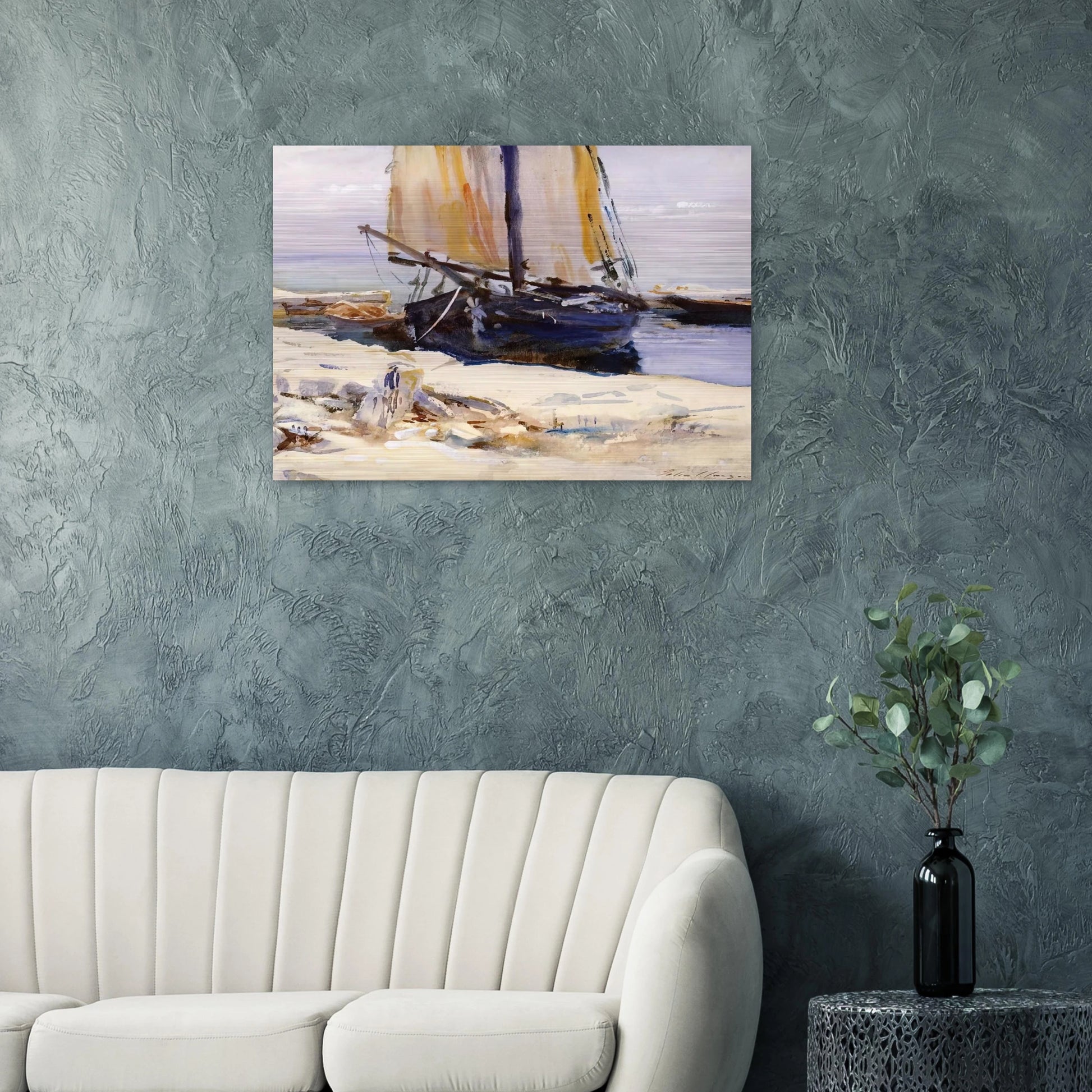 Above Lake Garda at San Vigilio - John Singer Sargent Brushed Aluminum Print - 70x100 cm / 28x40 inches | John Singer Sargent Aluminum Print | John Singer Sargent Prints