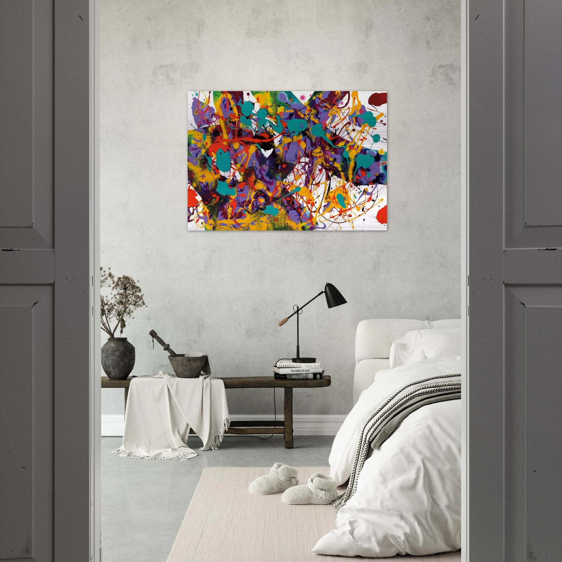Untitled  SFP94-35  SFF 1711  - Sam Francis Brushed Aluminum Print - 70x100 cm / 28x40 inches | Sam Francis Aluminum Print | Sam Francis Prints