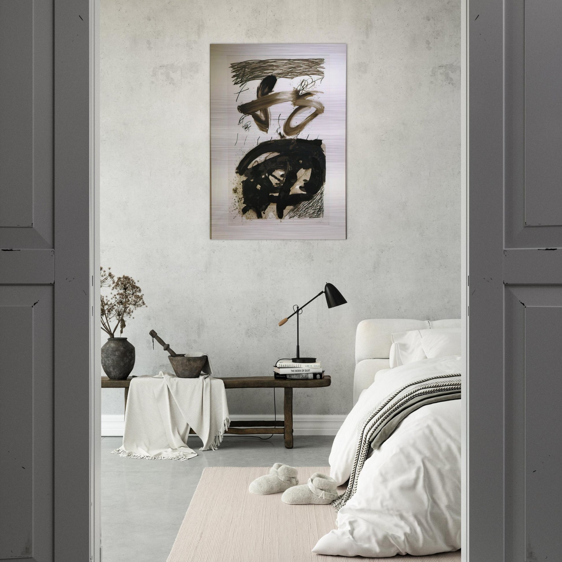 CALLIGRAPHIQUE 1987 - Antoni Tapies Brushed Aluminum Print - 70x100 cm / 28x40 inches | Antoni Tapies Aluminum Print | Antoni Tapies Prints
