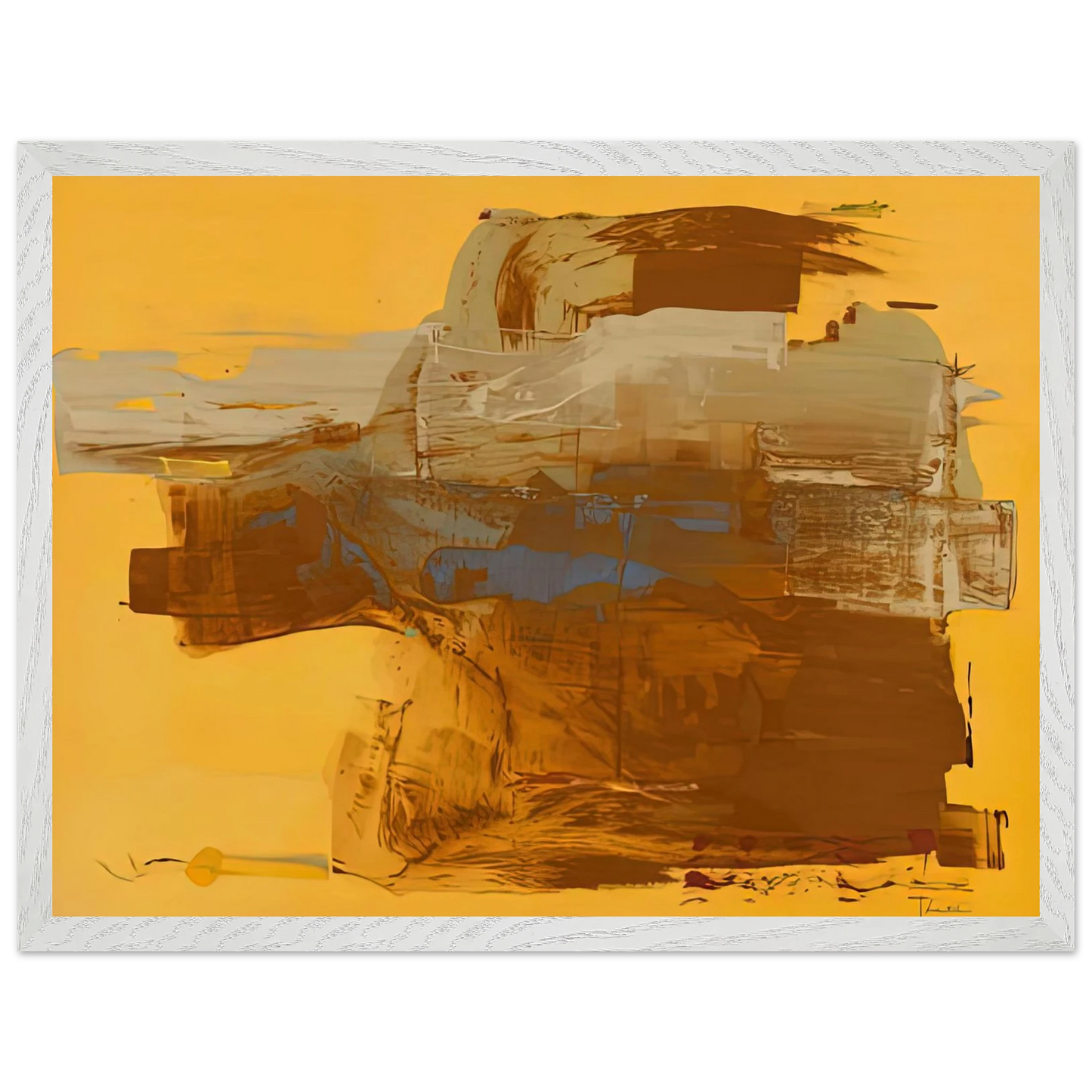 Helen Frankenthaler - Mineral Kingdom, 1976- Wall Art - 21x29.7 cm / 8x12" - Premium Wooden Framed Poster With Fine Art Paper-canvas - Wood frame