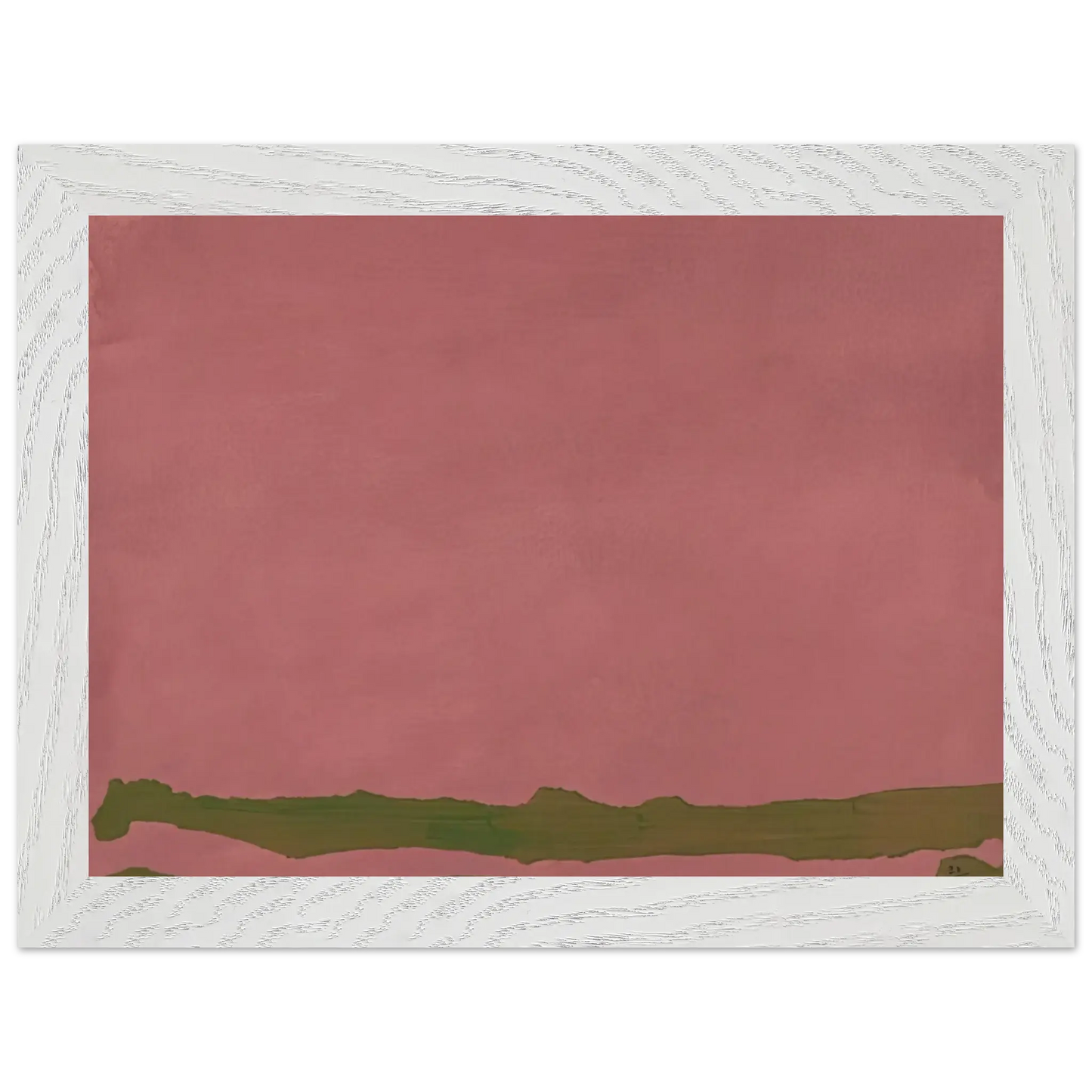 Helen Frankenthaler - Green Likes Mauve - 1970 Wall art - 30x40 cm / 12x16 Inches - Premium Wooden Framed Poster With Fine Art Paper - Wood frame