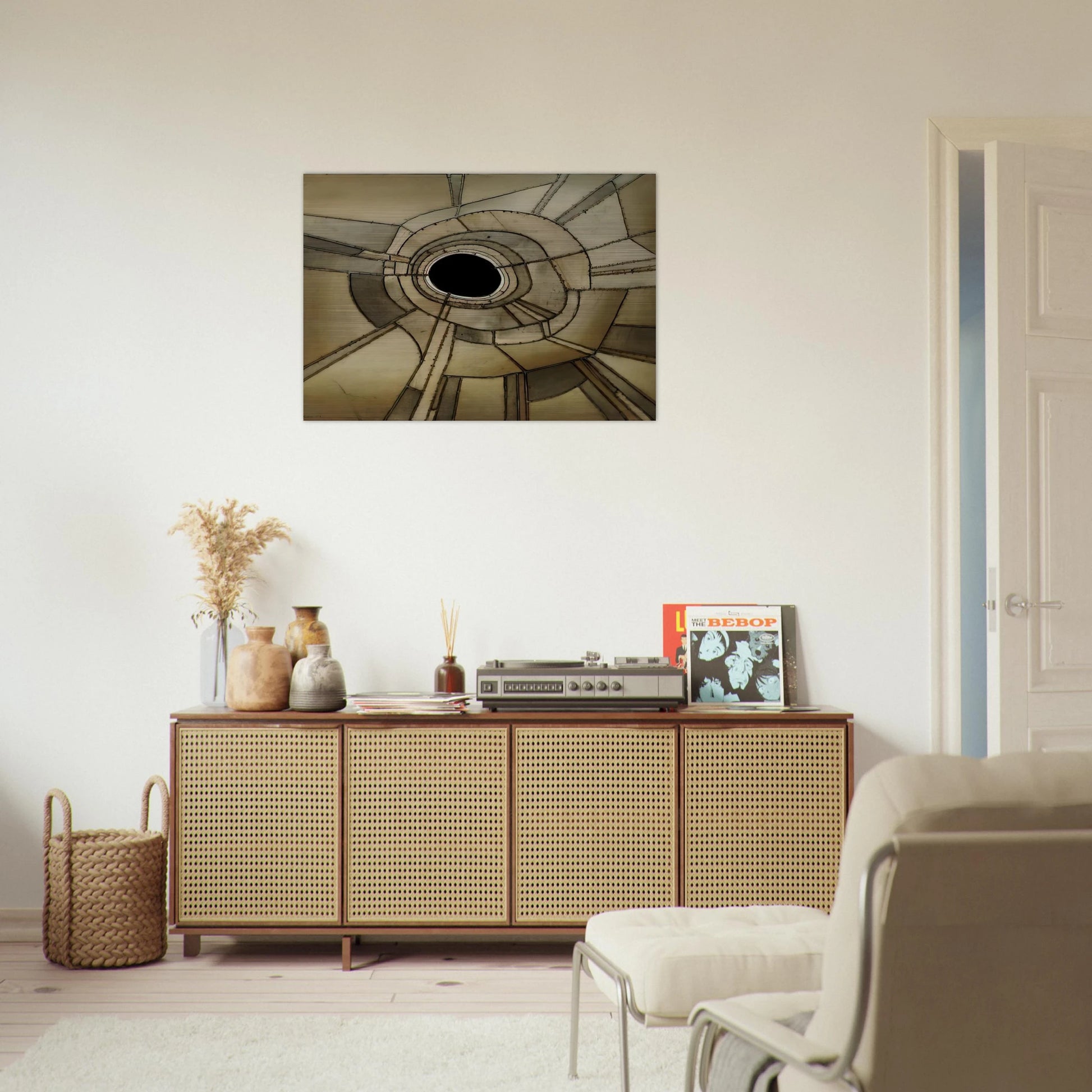 UNTITLED 1959 - Lee Bontecou Brushed Aluminum Print - 70x100 cm / 28x40 inches | Lee Bontecou Aluminum Print | Lee Bontecou Prints
