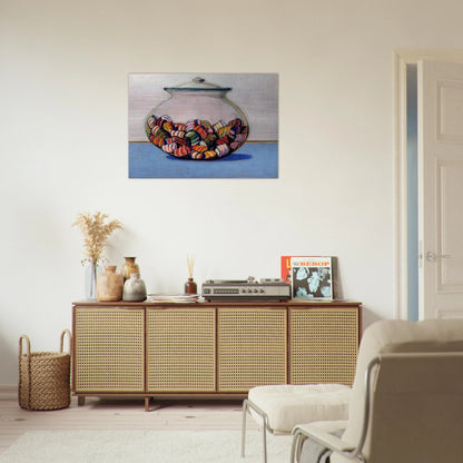 Glassed Candy - 1969 - Wayne Thiebaud Brushed Aluminum Print - 70x100 cm / 28x40 inches | Wayne Thiebaud Aluminum Print | Wayne Thiebaud Prints