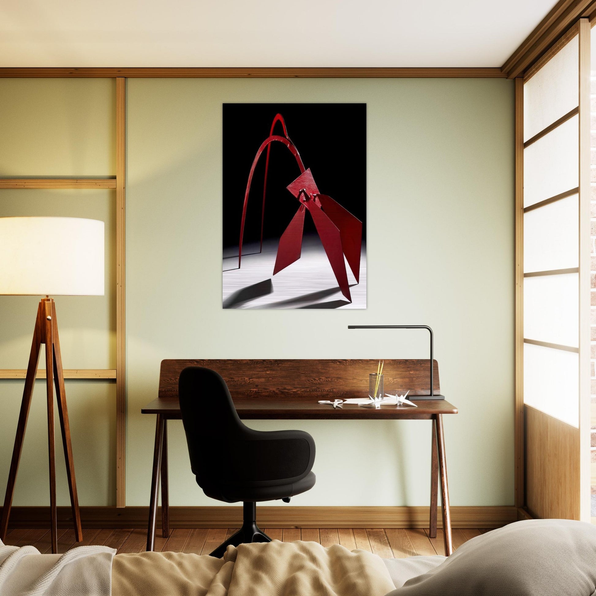 MAQUETTE FOR FLAMINGO 1972 - Alexander Calder Brushed Aluminum Print - 70x100 cm / 28x40 inches | Alexander Calder Aluminum Print | Alexander Calder Prints