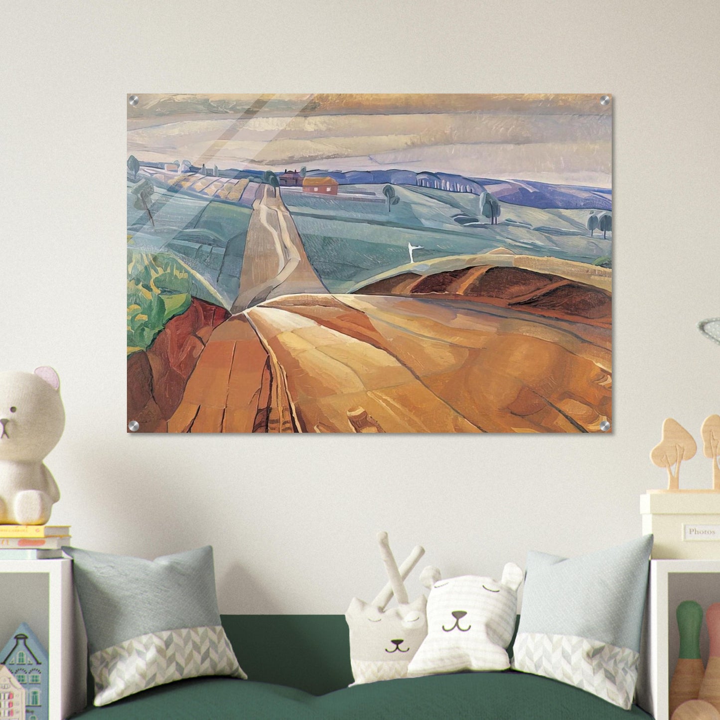 Landscape at Pentecost - 1929 - Grace Cossington Smith Acrylic Print - 70x100 cm / 28x40″ inches | Grace Cossington Smith Wall Art | Grace Cossington Smith Prints