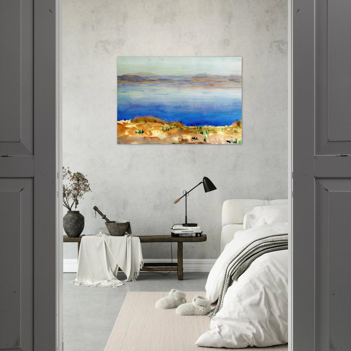 The Lake of Tiberias - John Singer Sargent Brushed Aluminum Print - 70x100 cm / 28x40 inches | John Singer Sargent Aluminum Print | John Singer Sargent Prints
