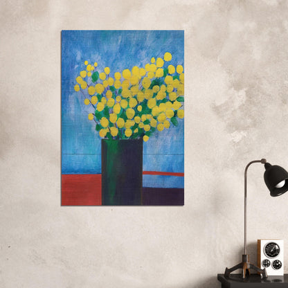 Vase With Flowers - 1968 - Aldemir Martins Brushed Aluminum Print - 70x100 cm / 28x40 inches | Aldemir Martins Aluminum Print | Aldemir Martins Prints