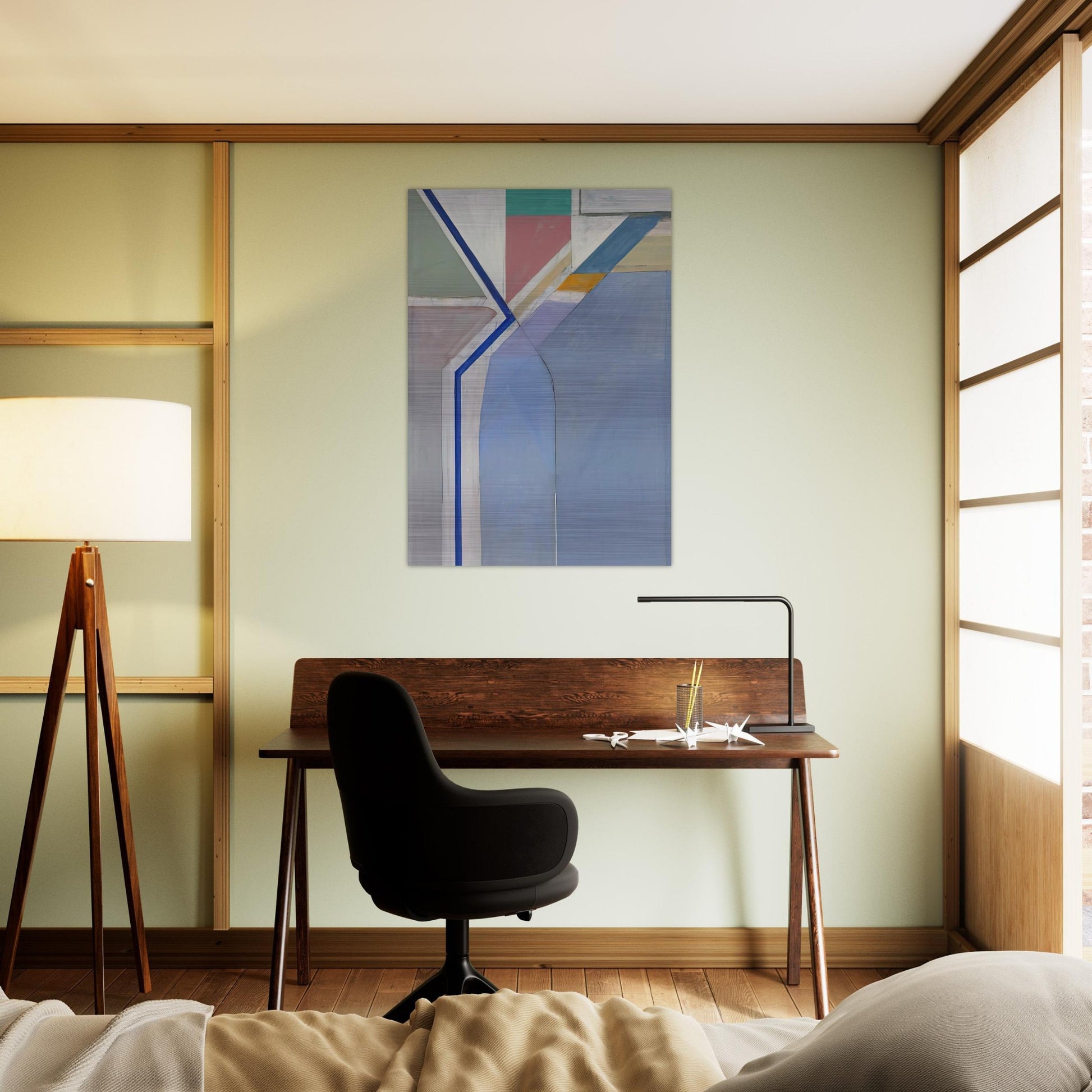 Ocean Park #24 - Richard Diebenkorn Brushed Aluminum Print - 70x100 cm / 28x40 inches | Richard Diebenkorn Aluminum Print | Richard Diebenkorn Prints