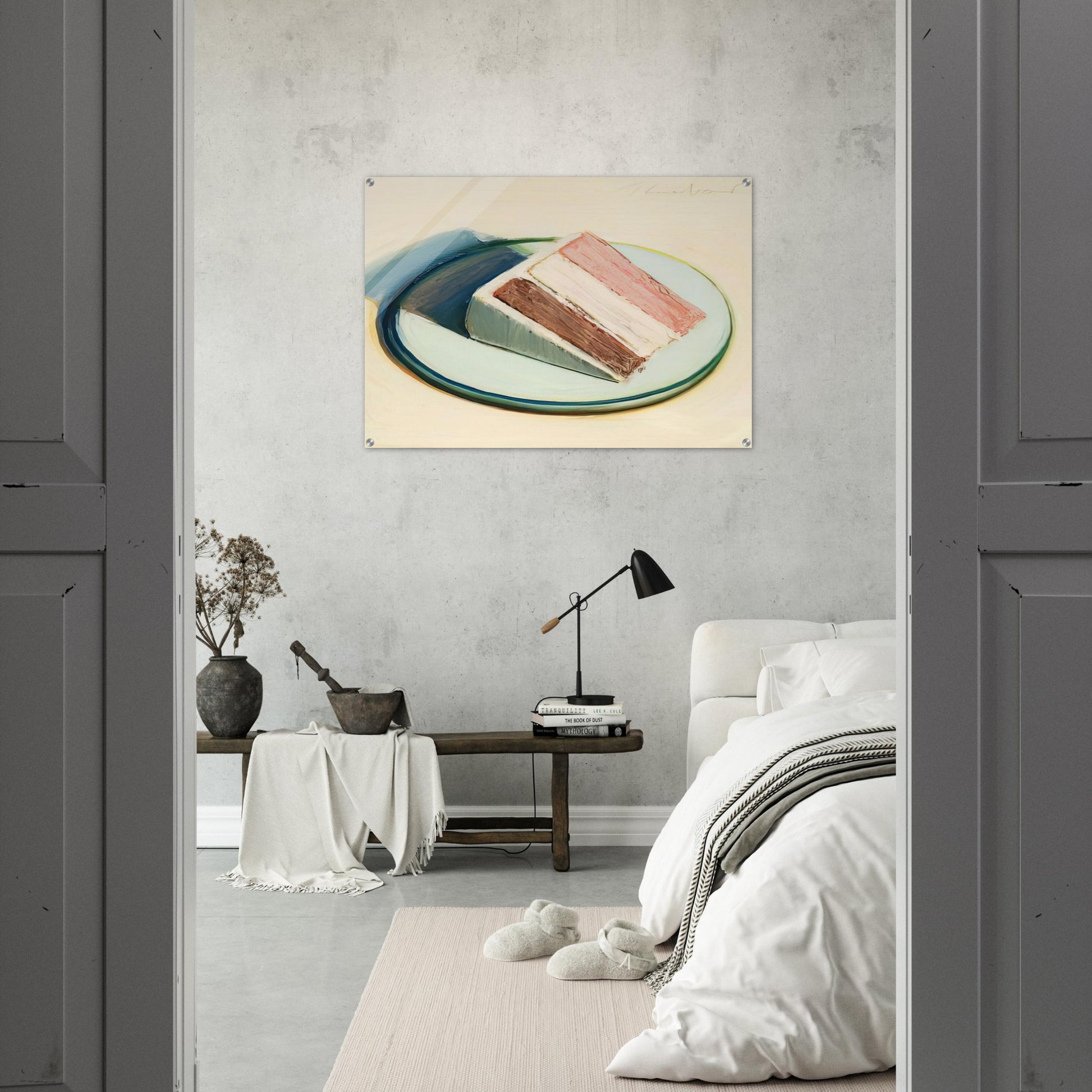 Cake Slice - 1979 - Wayne Thiebaud Acrylic Print - 70x100 cm / 28x40″ inches