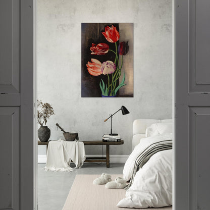 TULIPS - Moise Kisling Brushed Aluminum Print - 70x100 cm / 28x40 inches | Moise Kisling Aluminum Print | Moise Kisling Prints