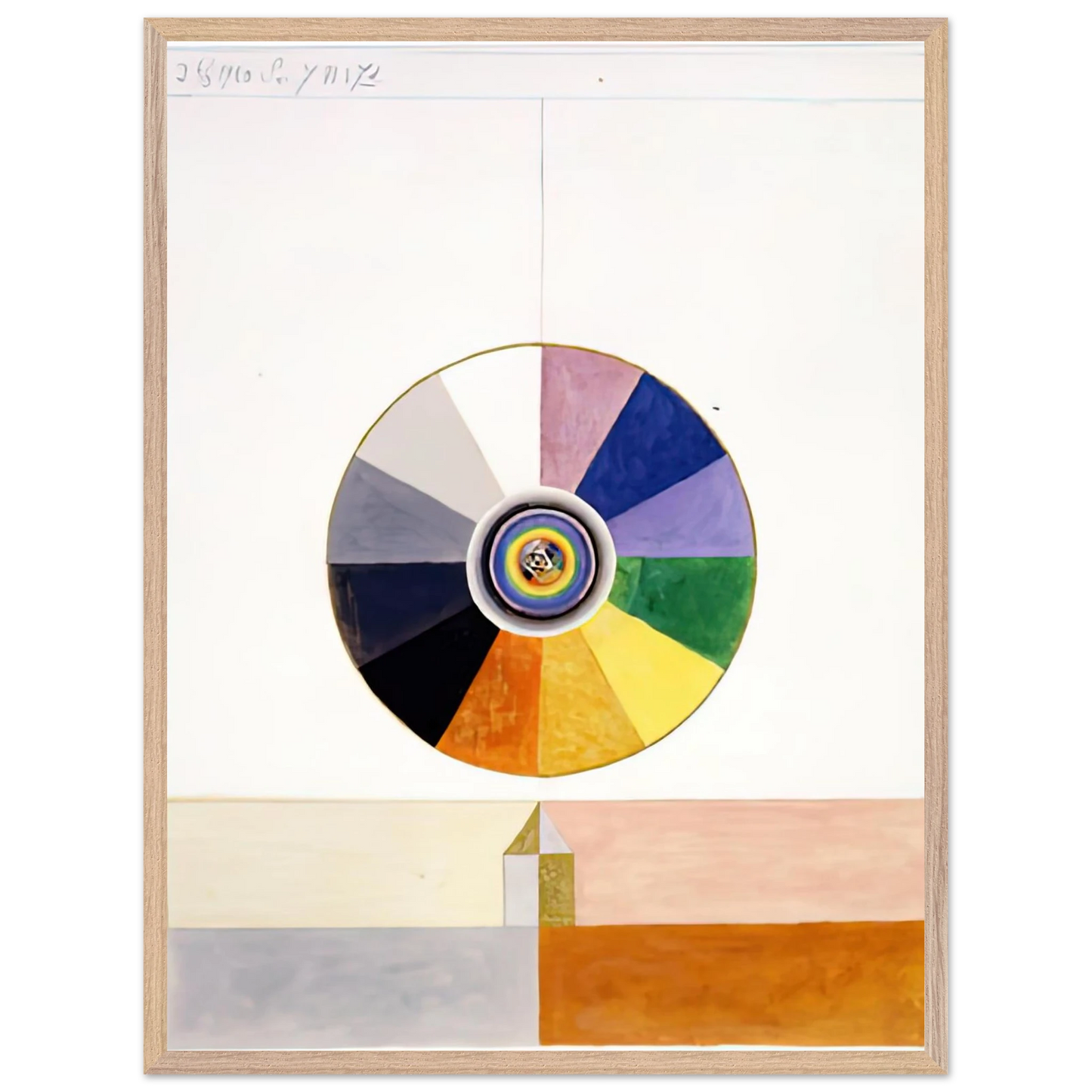 Hilma af Klint - SERIES VII NO 7D 1920 Wall art - 27x35 cm / 11x14 inches - Premium Wooden Framed Poster With Fine Art Paper-canvas - Black frame