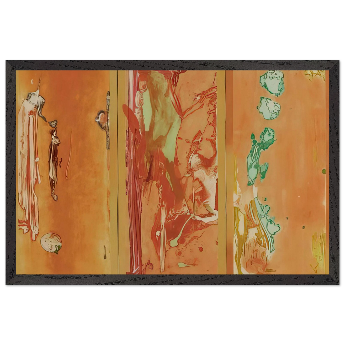 Helen Frankenthaler - Gateway - 1988 Wall art - A2 (42 x 59.4  cm) - Premium Wooden Framed Poster With Fine Art Paper-canvas - Wood frame