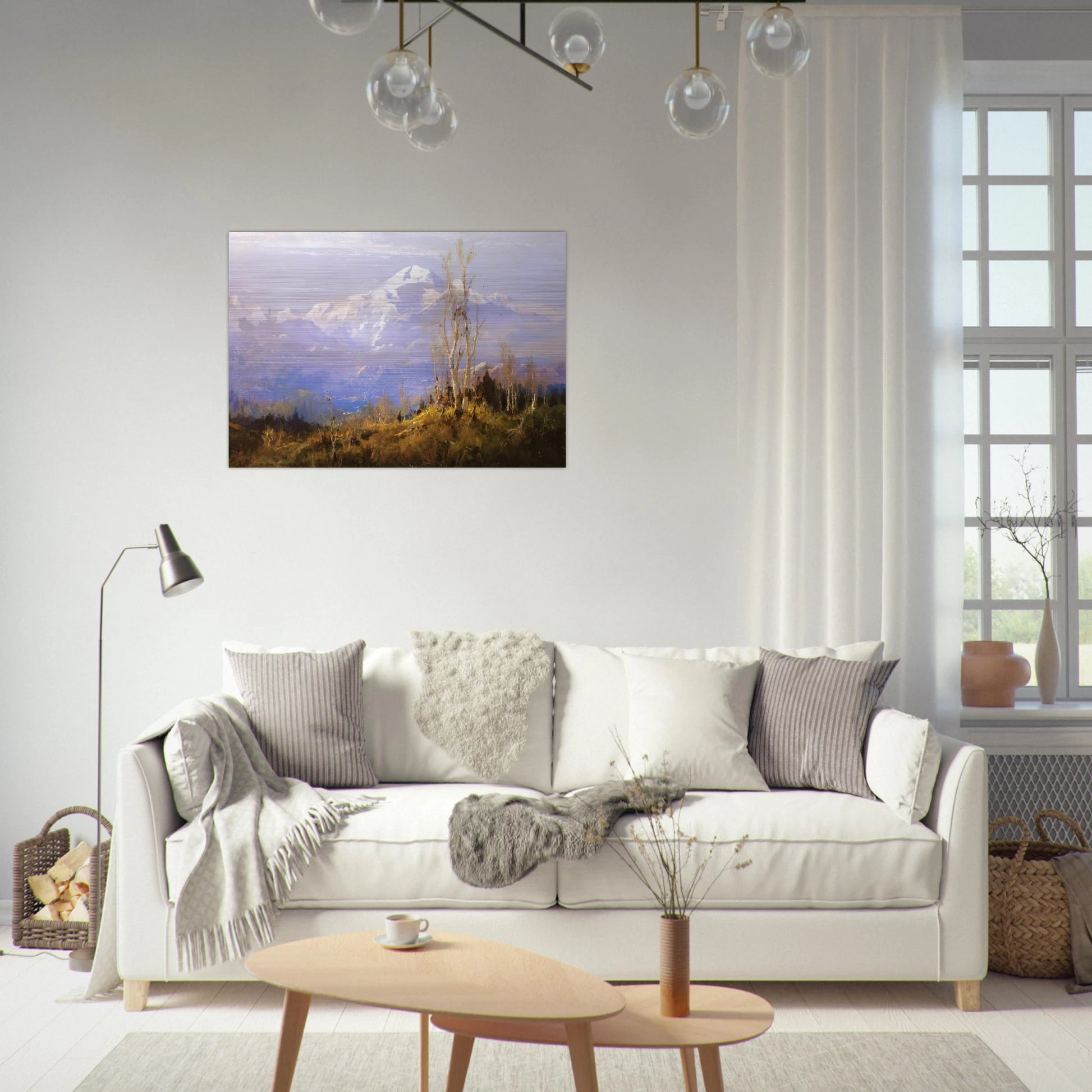 Mount McKinley - Romanticism - Sydney Laurence Brushed Aluminum Print - 70x100 cm / 28x40 inches | Sydney Laurence Aluminum Print | Sydney Laurence Prints