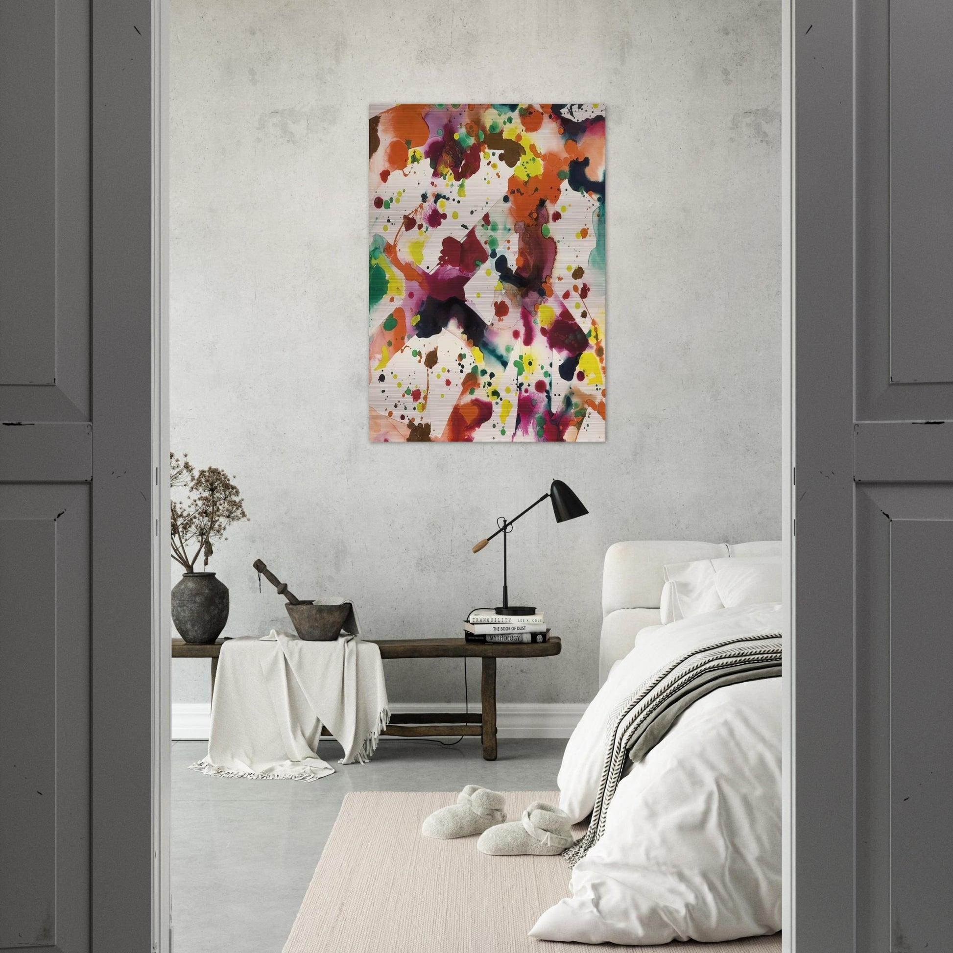 Untitled  SF72-027  - Sam Francis Brushed Aluminum Print - 70x100 cm / 28x40 inches | Sam Francis Aluminum Print | Sam Francis Prints