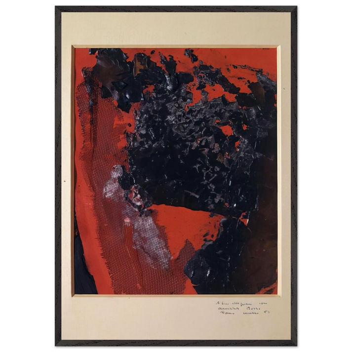 Combustion - 1961 - Alberto Burri 70x100 cm / 28x40 inches Framed Art Print – Black Wooden Frame