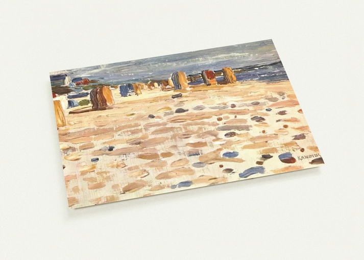 BEACH BASKETS IN HOLLAND 1904 By Wassily Kandinsky Pack of 10 Post Cards | Wassily Kandinsky Post Cards | A6 (10.5 x 14.8 cm) - 4.1 x 5.8 inches