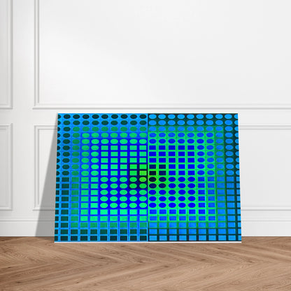 Zoeld V - 1967 - Victor Vasarely Brushed Aluminum Print - 70x100 cm / 28x40 inches | Victor Vasarely Aluminum Print | Victor Vasarely Prints