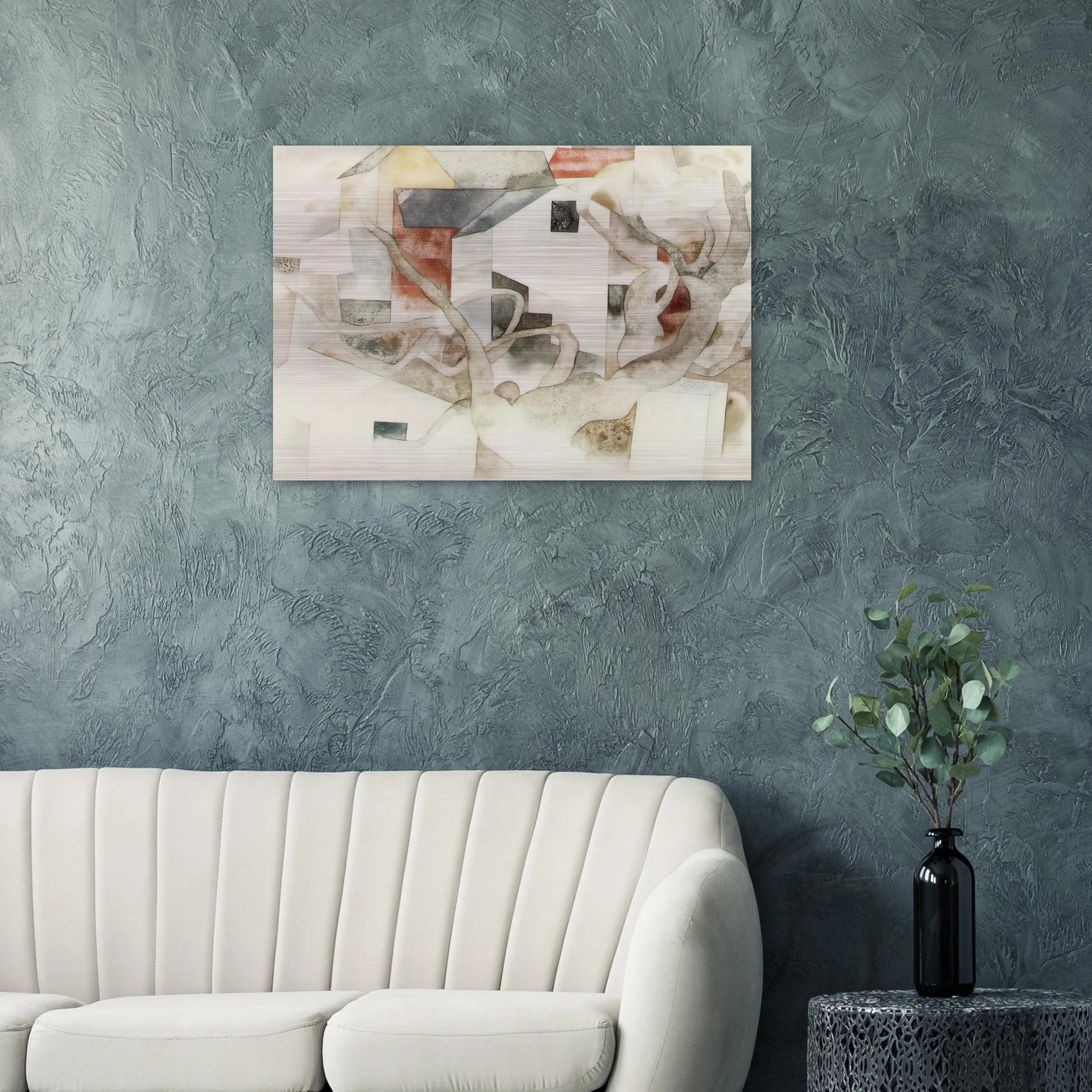 Trees and Barns Bermuda - 1917 - Charles Demuth Brushed Aluminum Print - 70x100 cm / 28x40 inches | Charles Demuth Aluminum Print | Charles Demuth Prints