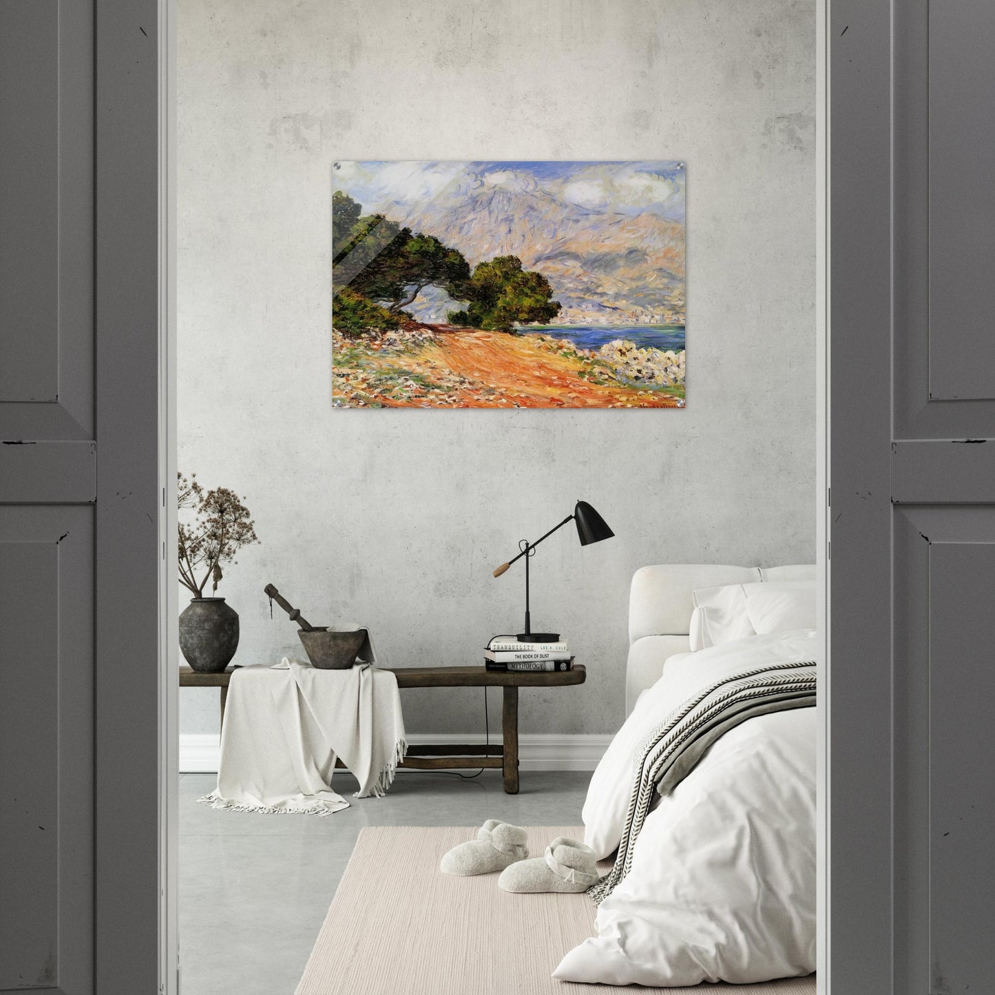 Meton Seen from Cap Martin - claude monet Acrylic Print - 70x100 cm / 28x40″ inches | claude monet Wall Art | claude monet Prints