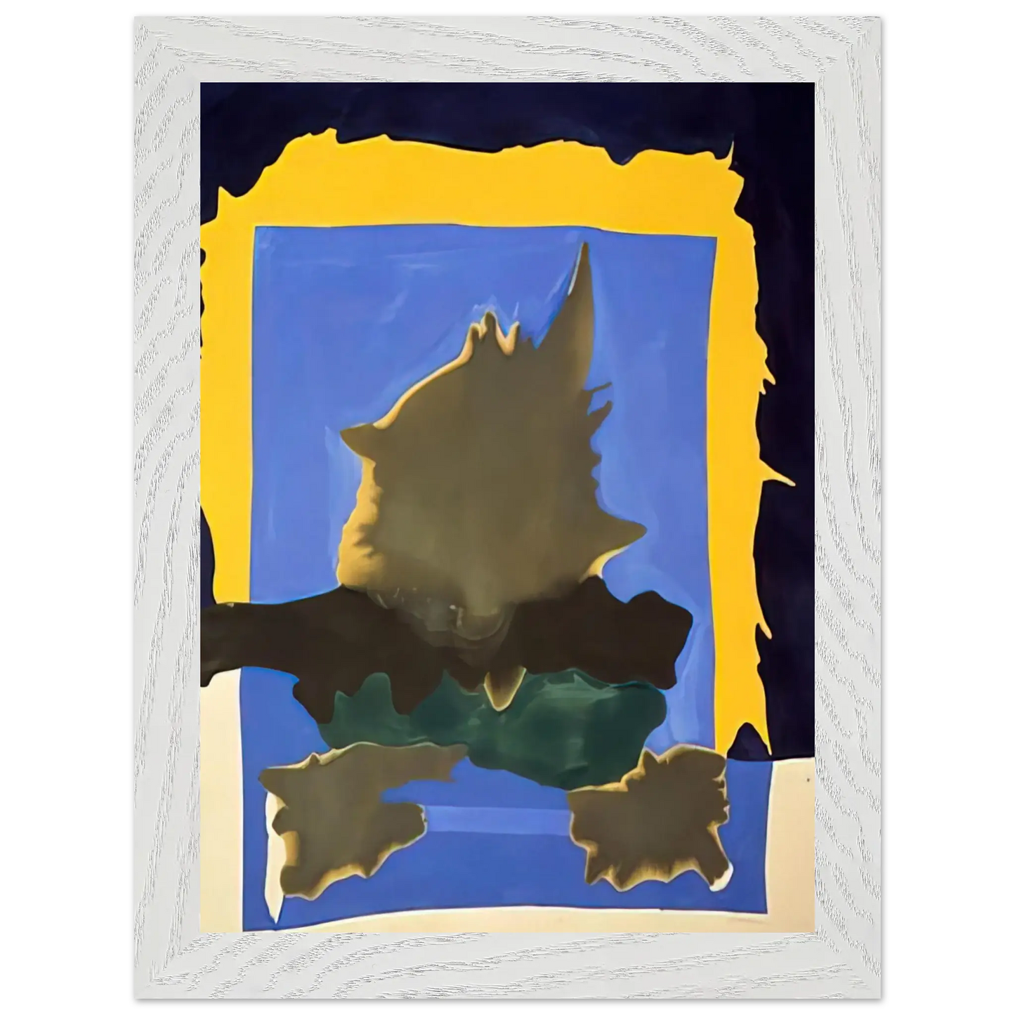 Helen Frankenthaler - Interior Landscape - 1964 Wall art - A1 (59.4 x 84.1  cm) - Premium Wooden Framed Poster With Fine Art Paper - Black frame