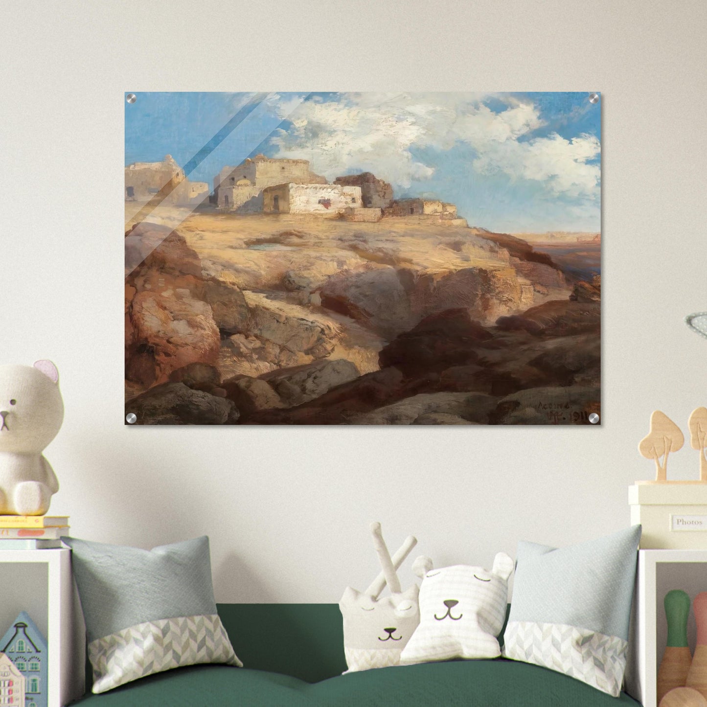 A Bit of Acoma New Mexico - Thomas Moran Acrylic Print - 70x100 cm / 28x40″ inches