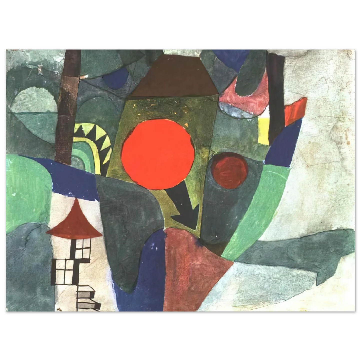 Paul Klee - WITH THE SETTING SUN 1919  75x100 cm / 30x40inches Fine Art Poster