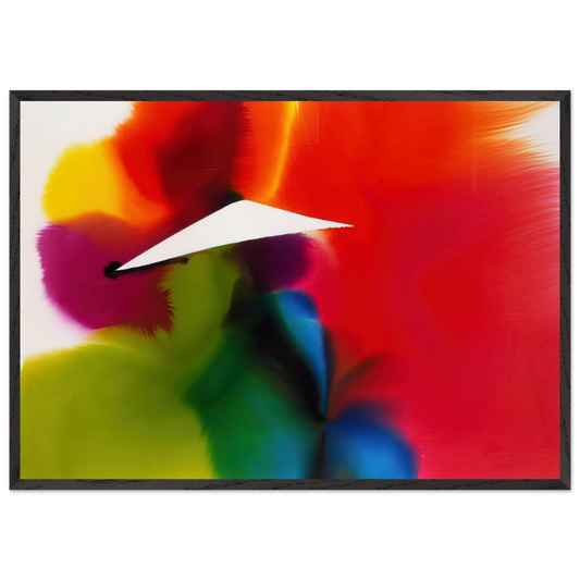 Phenomena French West Indies - Color Field Painting Lyrical Abstraction - Paul Jenkins 70x100 cm / 28x40 inches Framed Art Print – Black Wooden Frame