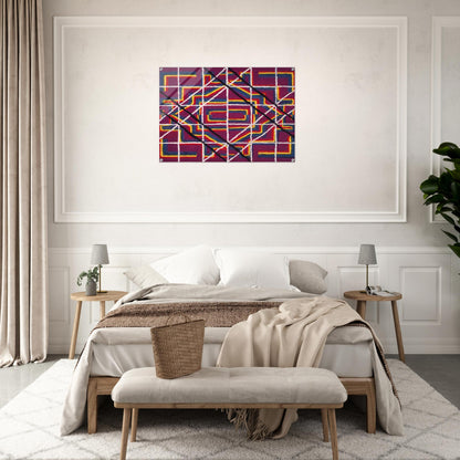 Spanish Door Design Purple - 1959 - Alfred Jensen Acrylic Print - 70x100 cm / 28x40″ inches
