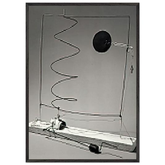 CRANK DRIVEN MOBILE 1932 - Alexander Calder 70x100 cm / 28x40 inches Framed Art Print – Black Wooden Frame