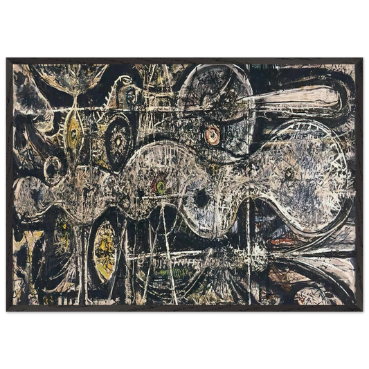 Undulation - 1942 - Richard Pousette-Dart 70x100 cm / 28x40 inches Framed Art Print – Black Wooden Frame