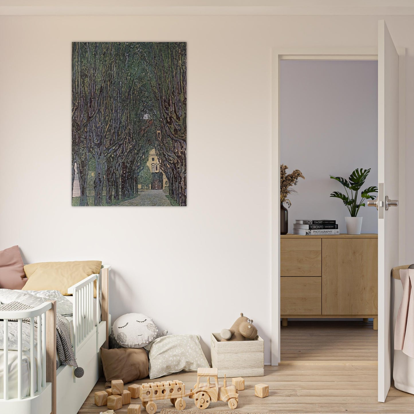 AVENUE OF SCHLOSS KAMMER PARK - Gustav Klimt Brushed Aluminum Print - 70x100 cm / 28x40 inches | Gustav Klimt Aluminum Print | Gustav Klimt Prints